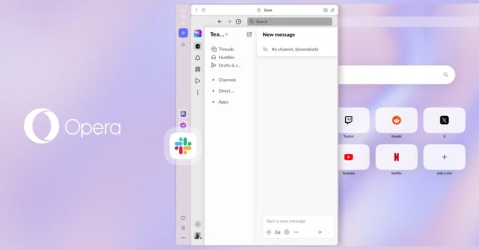 Opera One now allows users to access Discord, Slack and Bluesky via the sidebar