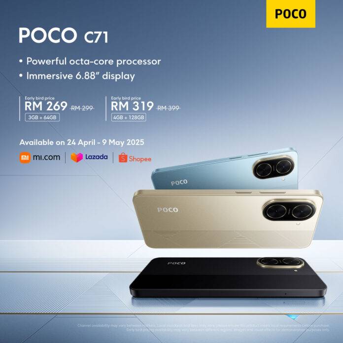 POCO unveils C71 entry-level smartphone for RM299