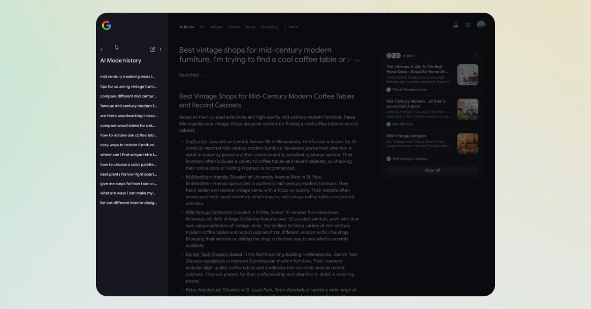 Google AI Mode updates desktop UI and drops the Labs waiting list