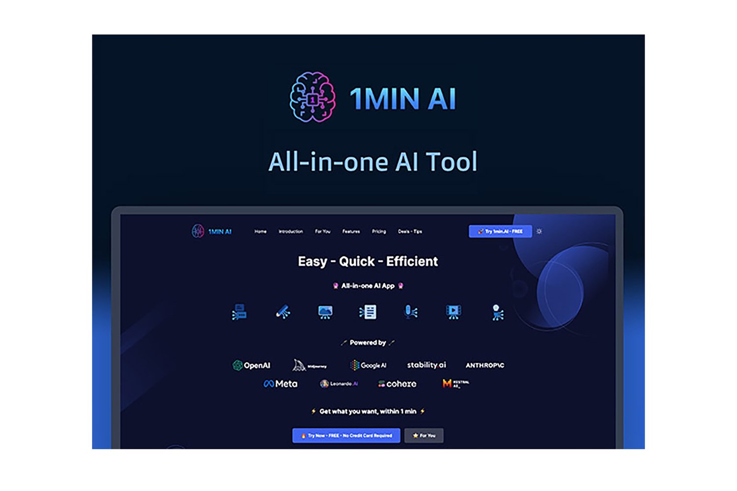 All-in-1 AI Platform 1minAI is Now Almost Free. Get Lifetime Access at Up to 87% Discount