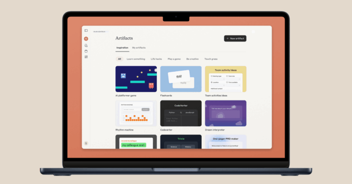 Anthropic’s Claude AI chatbot now allows you to create apps directly from the chatbot