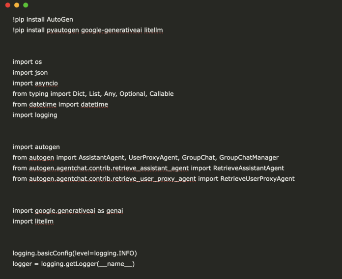 Building a Multi-Agent Conversational AI Framework with Microsoft AutoGen and Gemini API