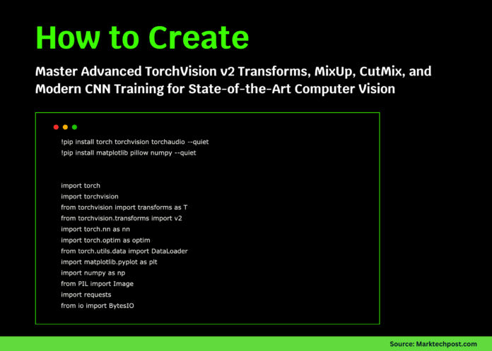 How to Master Advanced TorchVision v2 Transforms, MixUp, CutMix, and Modern CNN Training for State-of-the-Art Computer Vision?