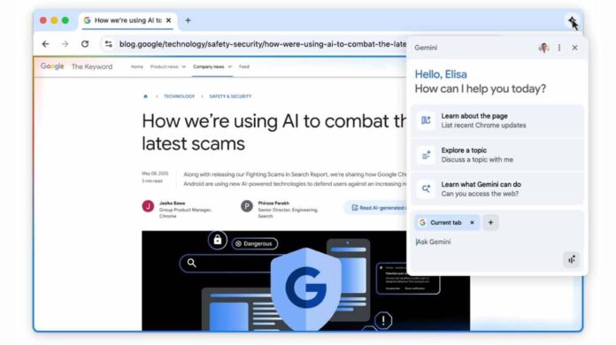 Google brings AI to Chrome
