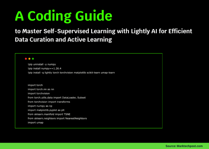 A Coding Guide to Master Self-Supervised Learning with Lightly AI for Efficient Data Curation and Active Learning