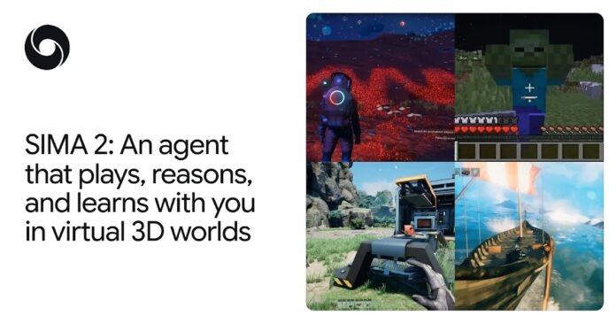 SIMA 2: An Agent that Plays, Reasons, and Learns With You in Virtual 3D Worlds